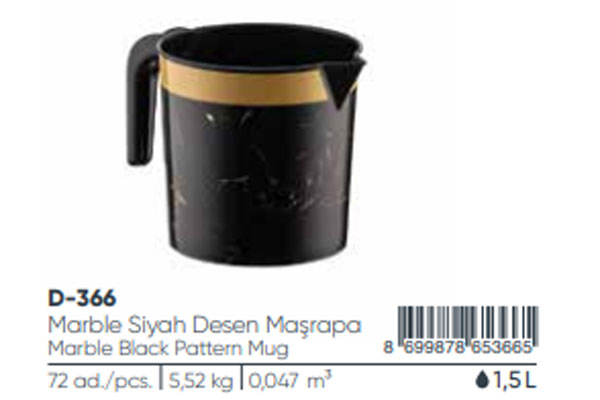 Marble Black Pattern Mug