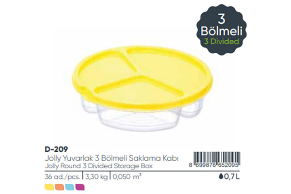 Round 3 Divided Storage Box