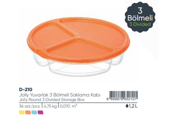 Round 3 Divided Storage Box